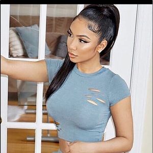 Casual Lover Top-Cyan